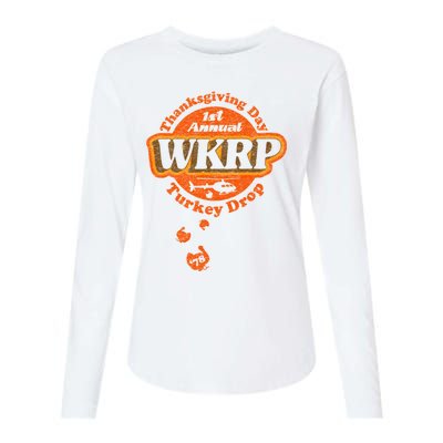 First Annual WKRP Thanksgiving Day Turkey Drop Womens Cotton Relaxed Long Sleeve T-Shirt