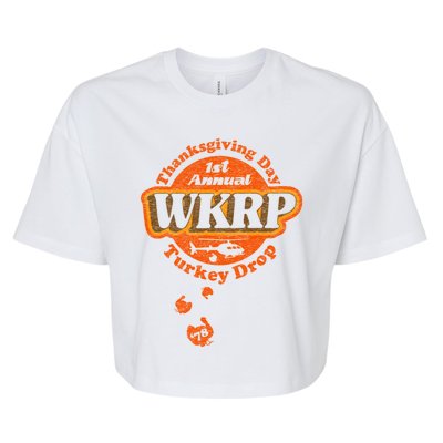 First Annual WKRP Thanksgiving Day Turkey Drop Bella+Canvas Jersey Crop Tee