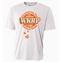 First Annual WKRP Thanksgiving Day Turkey Drop Cooling Performance Crew T-Shirt