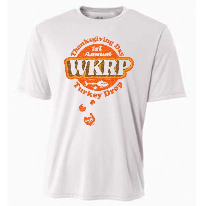 First Annual WKRP Thanksgiving Day Turkey Drop Cooling Performance Crew T-Shirt