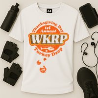 First Annual WKRP Thanksgiving Day Turkey Drop Cooling Performance Crew T-Shirt