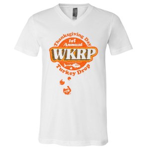 First Annual WKRP Thanksgiving Day Turkey Drop V-Neck T-Shirt