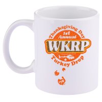 First Annual WKRP Thanksgiving Day Turkey Drop 11oz C Handle Ceramic Mug