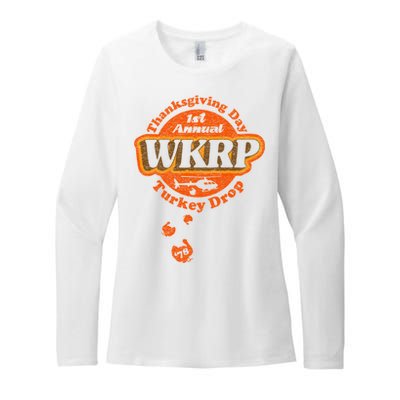 First Annual WKRP Thanksgiving Day Turkey Drop Womens CVC Long Sleeve Shirt