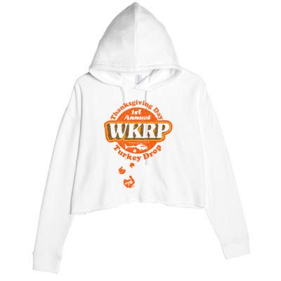 First Annual WKRP Thanksgiving Day Turkey Drop Crop Fleece Hoodie