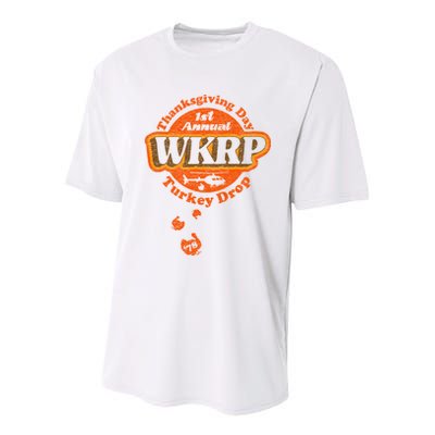 First Annual WKRP Thanksgiving Day Turkey Drop Youth Performance Sprint T-Shirt