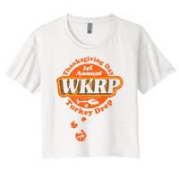 First Annual WKRP Thanksgiving Day Turkey Drop Women's Crop Top Tee