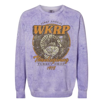 First Annual WKRP Thanksgiving Day Turkey Drop Colorblast Crewneck Sweatshirt