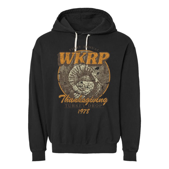First Annual WKRP Thanksgiving Day Turkey Drop Garment-Dyed Fleece Hoodie