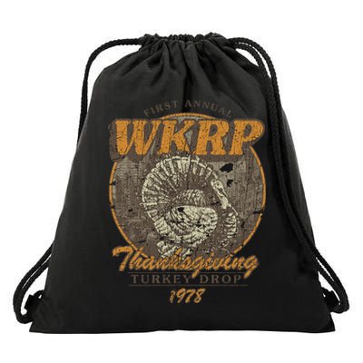 First Annual WKRP Thanksgiving Day Turkey Drop Drawstring Bag