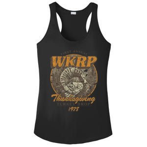 First Annual WKRP Thanksgiving Day Turkey Drop Ladies PosiCharge Competitor Racerback Tank