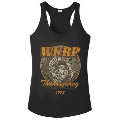 First Annual WKRP Thanksgiving Day Turkey Drop Ladies PosiCharge Competitor Racerback Tank