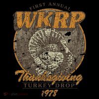 First Annual WKRP Thanksgiving Day Turkey Drop Women's V-Neck T-Shirt