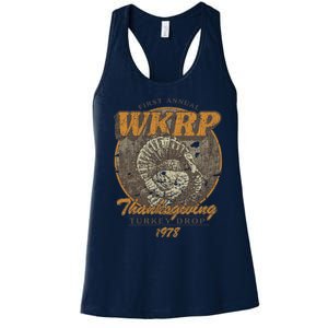 First Annual WKRP Thanksgiving Day Turkey Drop Women's Racerback Tank