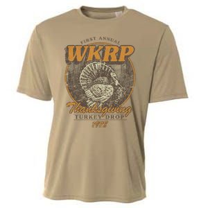 First Annual WKRP Thanksgiving Day Turkey Drop Cooling Performance Crew T-Shirt