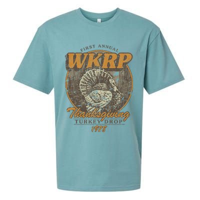 First Annual WKRP Thanksgiving Day Turkey Drop Sueded Cloud Jersey T-Shirt