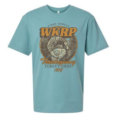 First Annual WKRP Thanksgiving Day Turkey Drop Sueded Cloud Jersey T-Shirt