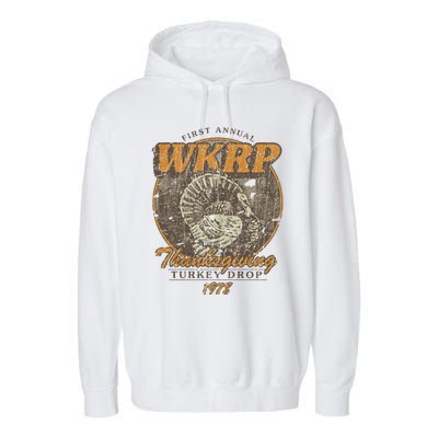 First Annual WKRP Thanksgiving Day Turkey Drop Garment-Dyed Fleece Hoodie