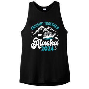 Funny Anniversary Wedding Alaska Cruise 2024 Couple Vacation Ladies PosiCharge Tri-Blend Wicking Tank