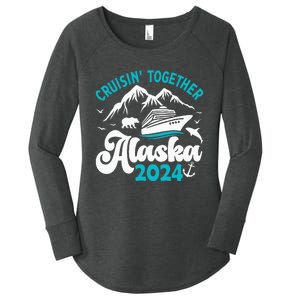 Funny Anniversary Wedding Alaska Cruise 2024 Couple Vacation Women's Perfect Tri Tunic Long Sleeve Shirt