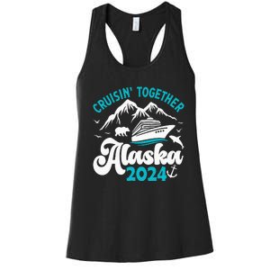 Funny Anniversary Wedding Alaska Cruise 2024 Couple Vacation Women's Racerback Tank