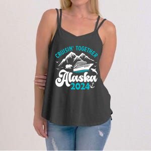 Funny Anniversary Wedding Alaska Cruise 2024 Couple Vacation Women's Strappy Tank