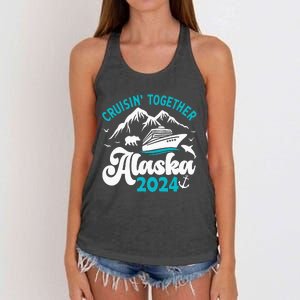 Funny Anniversary Wedding Alaska Cruise 2024 Couple Vacation Women's Knotted Racerback Tank