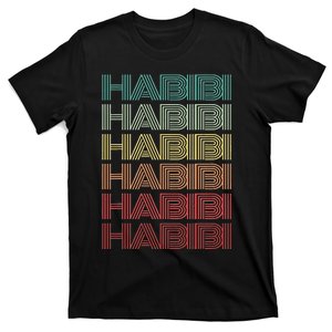 Funny Arabic Word HABIBI Retro Wife Halal Arab Yalla Wedding T-Shirt