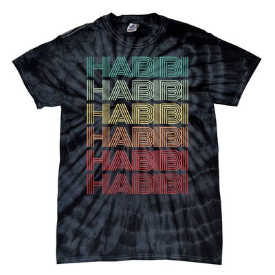 Funny Arabic Word HABIBI Retro Wife Halal Arab Yalla Wedding Tie-Dye T-Shirt