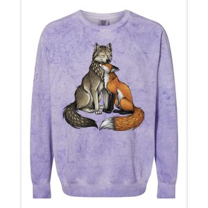 Fox And Wolf Colorblast Crewneck Sweatshirt