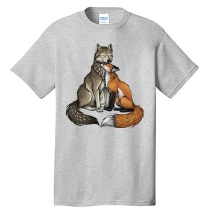 Fox And Wolf Tall T-Shirt