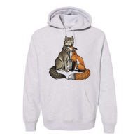 Fox And Wolf Premium Hoodie