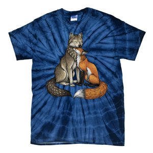 Fox And Wolf Tie-Dye T-Shirt