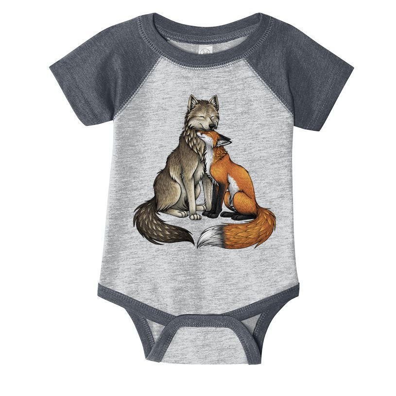 Fox And Wolf Infant Baby Jersey Bodysuit