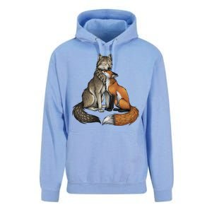 Fox And Wolf Unisex Surf Hoodie