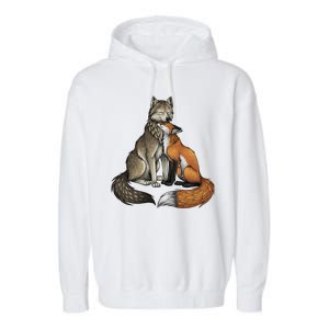 Fox And Wolf Garment-Dyed Fleece Hoodie