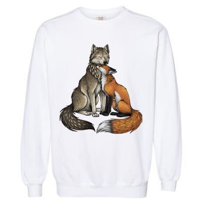 Fox And Wolf Garment-Dyed Sweatshirt