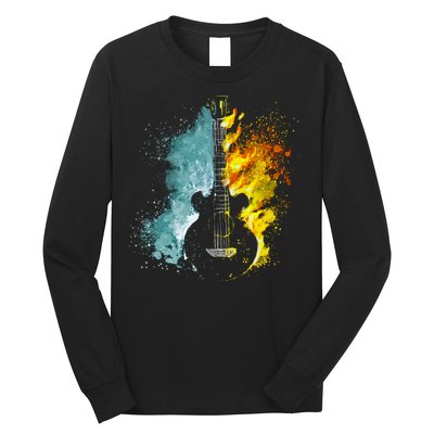 Fire And Water Guitar Long Sleeve Shirt