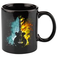 Fire And Water Guitar 11oz C Handle Ceramic Mug
