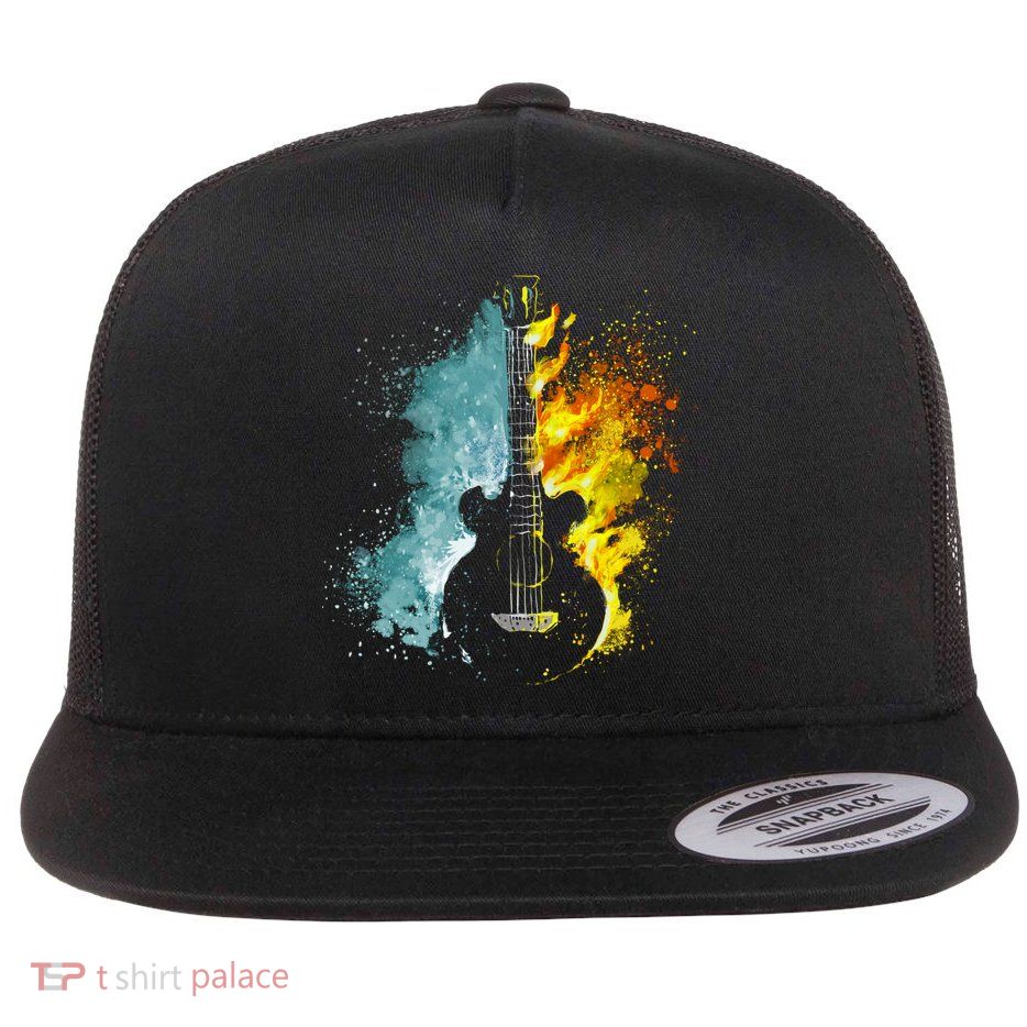 Fire And Water Guitar Flatbill Hat