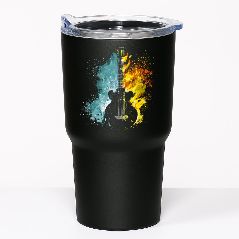 Fire And Water Guitar Tumbler
