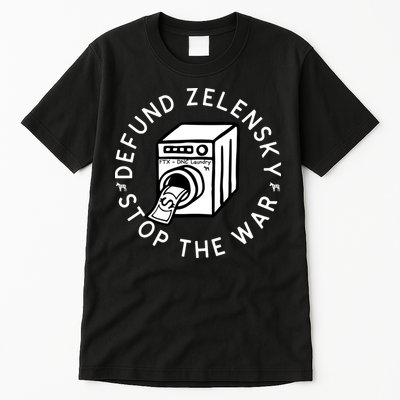 Funny Anti War Defund Zelensky Ukraine FTX Money Laundering Tall T-Shirt