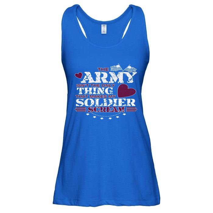 Funny Army Wife/friend Meaningful Gift Make My Soldier Scream Cute Gift Cool Gif Ladies Essential Flowy Tank