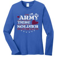 Funny Army Wife/friend Meaningful Gift Make My Soldier Scream Cute Gift Cool Gif Ladies Long Sleeve Shirt