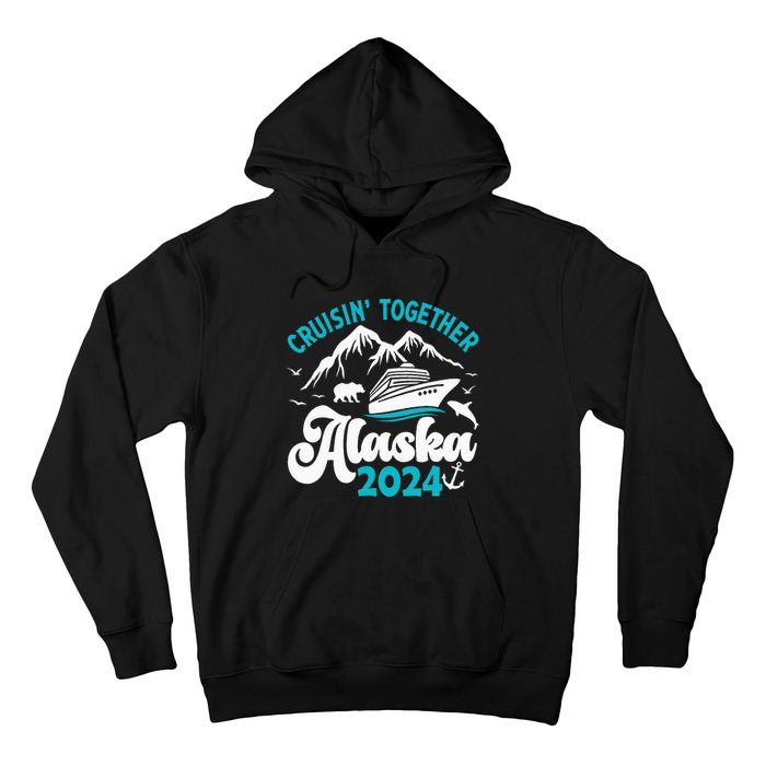 Funny Anniversary Wedding Alaska Cruise 2024 Couple Vacation Hoodie