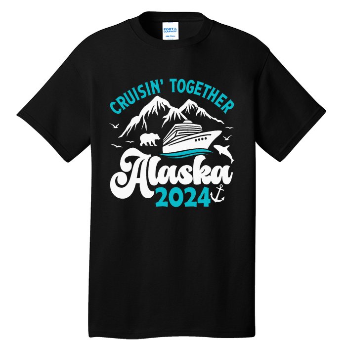 Funny Anniversary Wedding Alaska Cruise 2024 Couple Vacation Tall T-Shirt