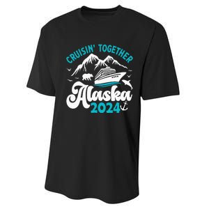 Funny Anniversary Wedding Alaska Cruise 2024 Couple Vacation Performance Sprint T-Shirt