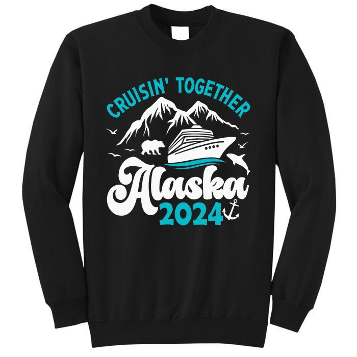 Funny Anniversary Wedding Alaska Cruise 2024 Couple Vacation Tall Sweatshirt