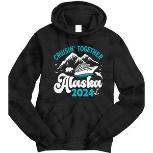 Funny Anniversary Wedding Alaska Cruise 2024 Couple Vacation Tie Dye Hoodie