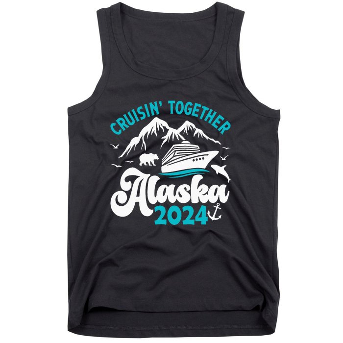 Funny Anniversary Wedding Alaska Cruise 2024 Couple Vacation Tank Top